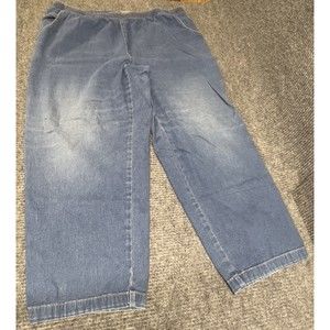 Koret City Blues Jeans Womens 22W Blue Denim Elastic Waist Pull On Medium Wash‎